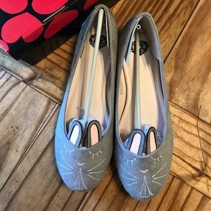 tuk Shoes - Grey Bunny Flats, size 8 tuk Shoes - Grey Bunny Flats, size 8